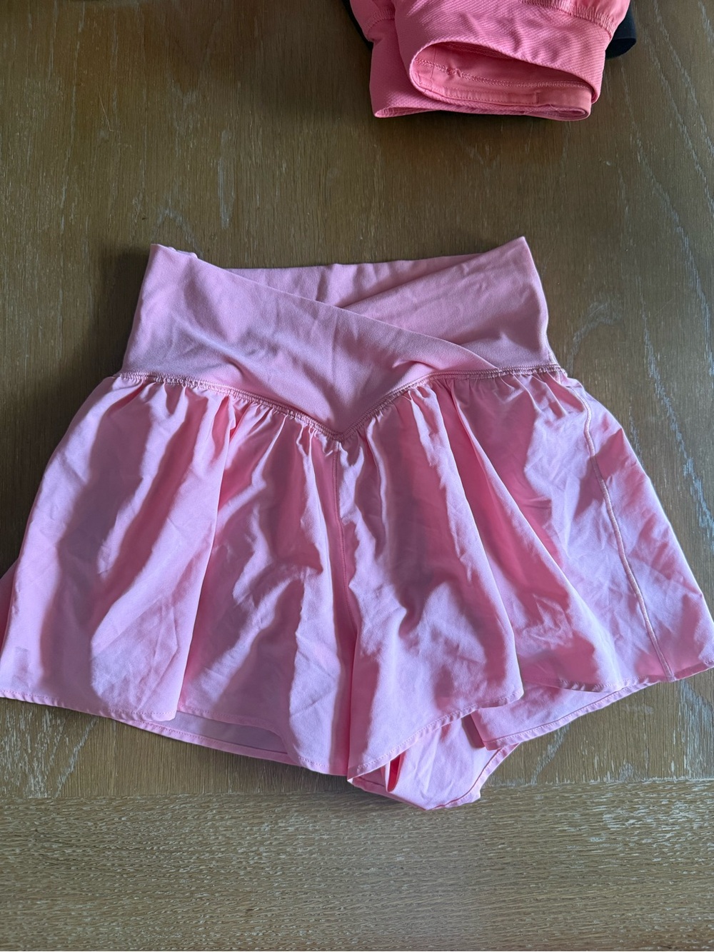 aerie Pink Crossover Waist Athletic Skort Shorts